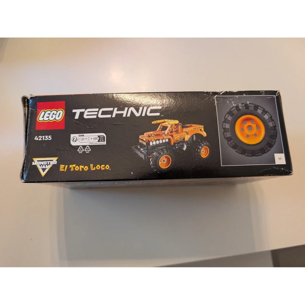LEGO Technic Orange Monster Jam El Toro Loco 42135 2-in-1 Truck Set